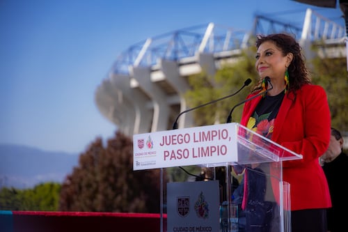 Aspecto mundialista: Clara Brugada presenta obras en las inmediaciones del Estadio Azteca