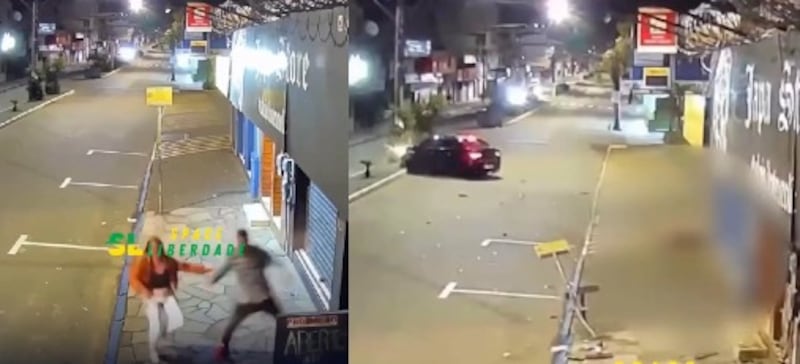Mujer atropellada por auto fuera de control en Viamão; video impacta en redes