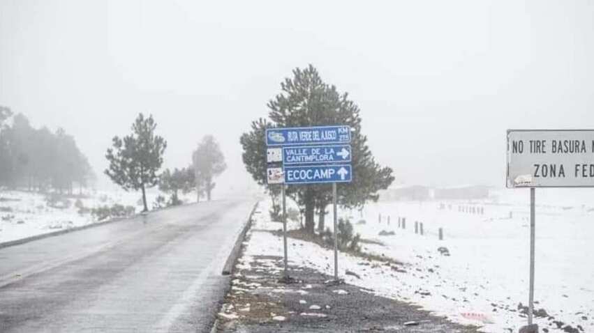 Paisajes nevados en la CDMX durante el 25 de diciembre de 2022.