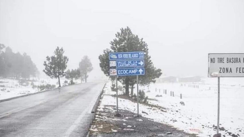 Paisajes nevados en la CDMX durante el 25 de diciembre de 2022.