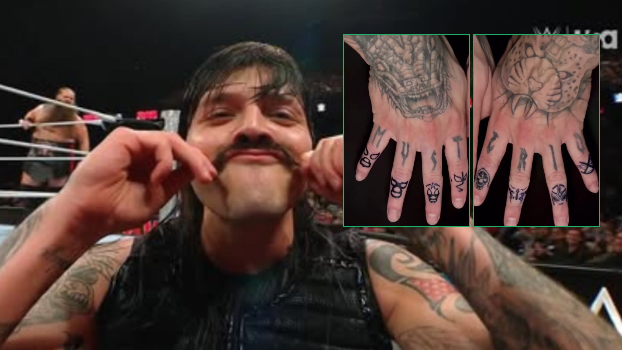 Domimik Mysterio se tatuó a leyendas de la Lucha Libre mexicana