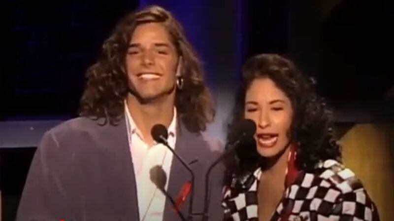 Ricky Martin y Selena Quintanilla en Premios Lo Nuestro 1992