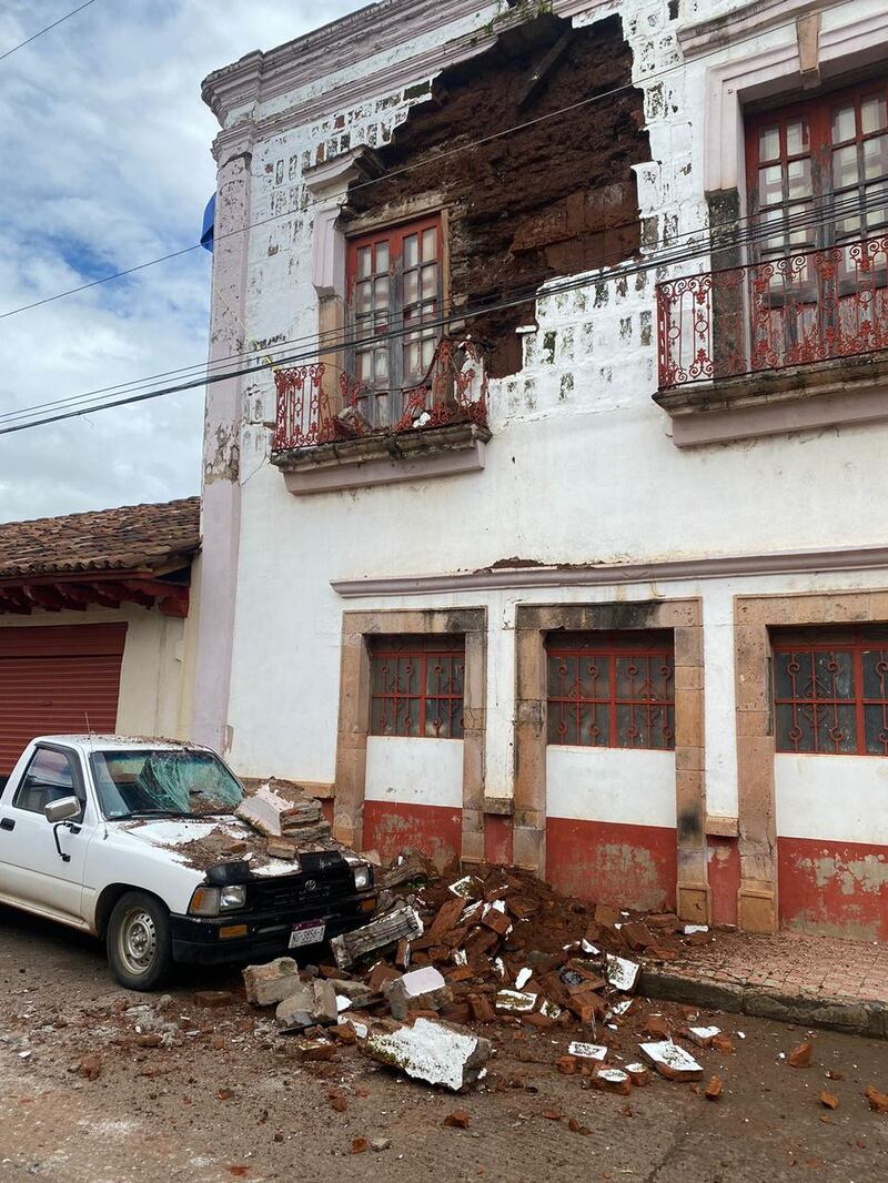 Daños en Michoacán.