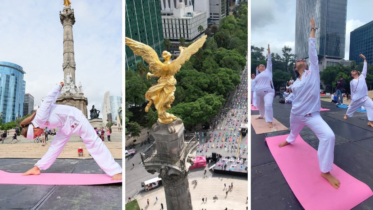 Clase masiva de Yoga.