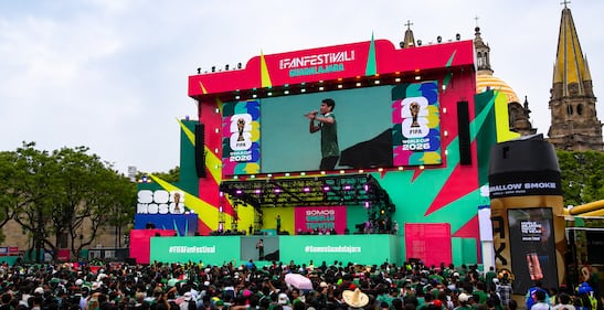 La Plaza Liberación reunió a miles de aficionados en el marco del Fan Festival. GOBIERNO DE JALISCO