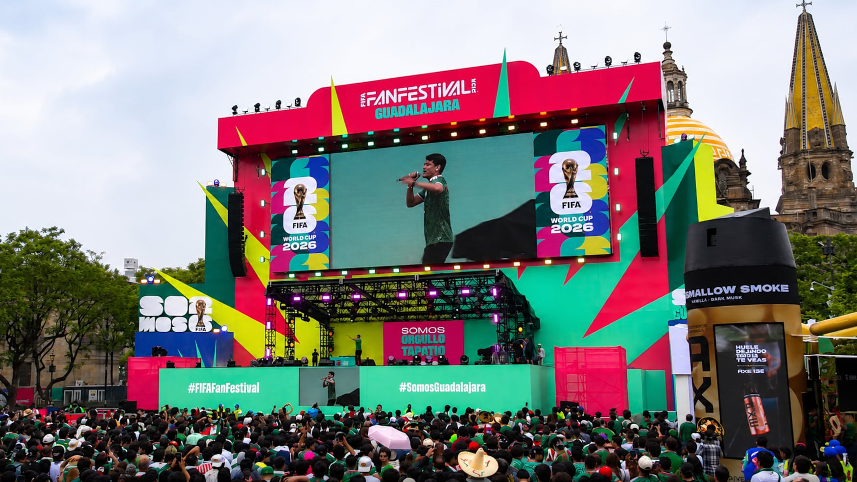 La Plaza Liberación reunió a miles de aficionados en el marco del Fan Festival. GOBIERNO DE JALISCO