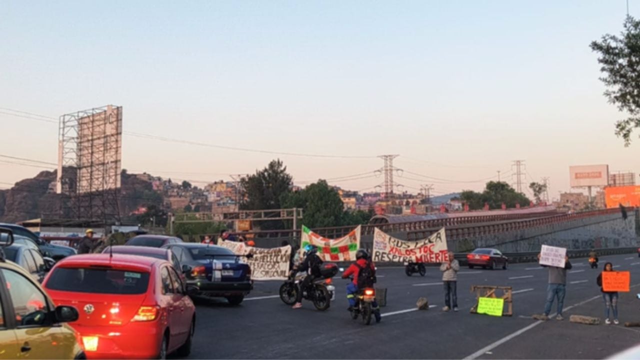 Bloqueo en la autopista México-Pachuca