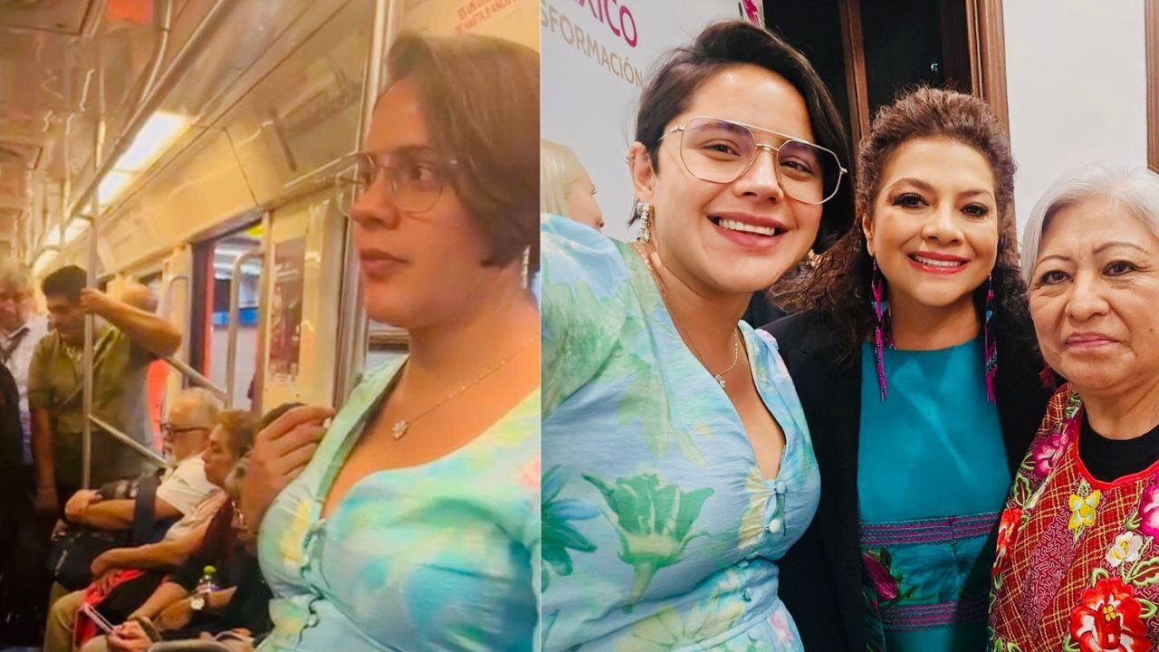 Circe Camacho presume viaje en Metro CDMX