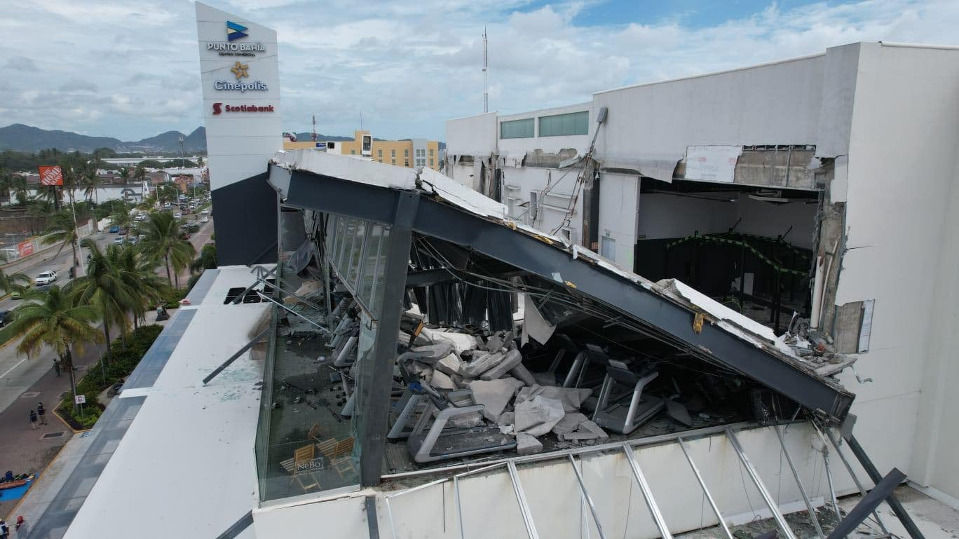 Gimnasio Capital Fitness de Manzanillo, donde murió una persona tras el sismo de 7.7.
