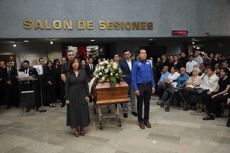Cristina Díaz, Daniel Carrillo, César Garza y Patricio Lozano, alcaldes de Guadalupe, San Nicolás, Apodaca y Pesquería, respectivamente.