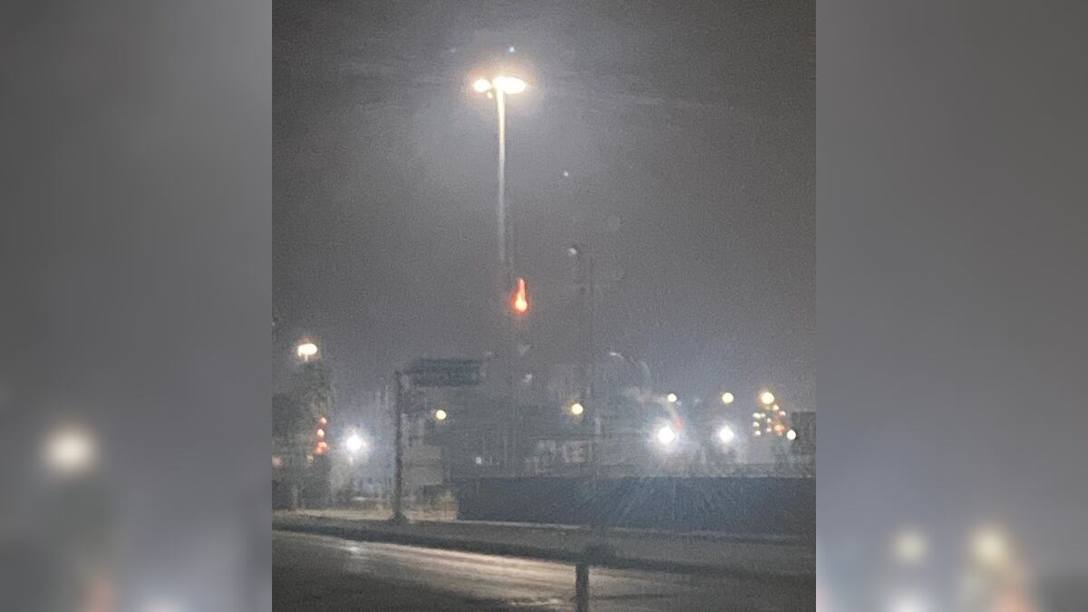 Era evidente la presencia de partículas PM10 durante la madrugada del domingo.