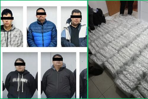 Detienen a siete personas con granadas y 600 kilos de marihuana en la CDMX