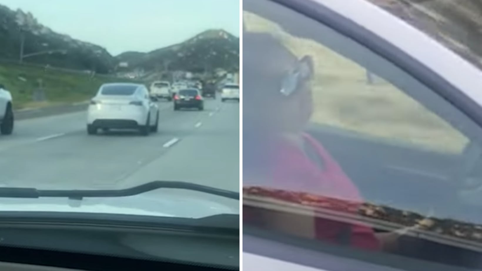 Mujer es captada por conducir dormida un Tesla