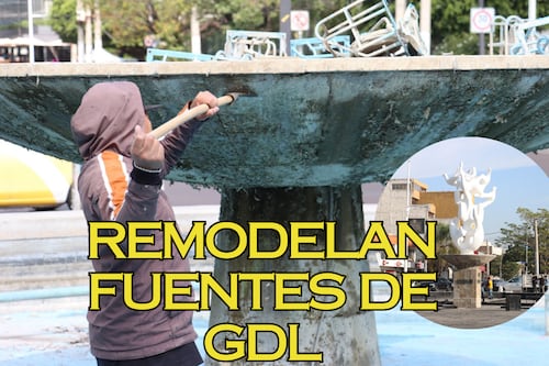 Con inversión de 14 mdp rehabilitarán fuentes y esculturas de GDL