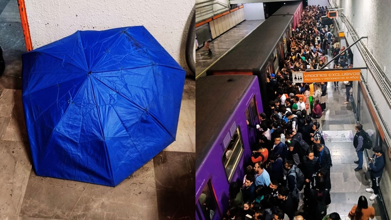 Metro culpa a un paraguas por fallas en el sistema