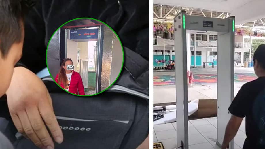 Dos escuelas de León colocan arcos detectores de metal.