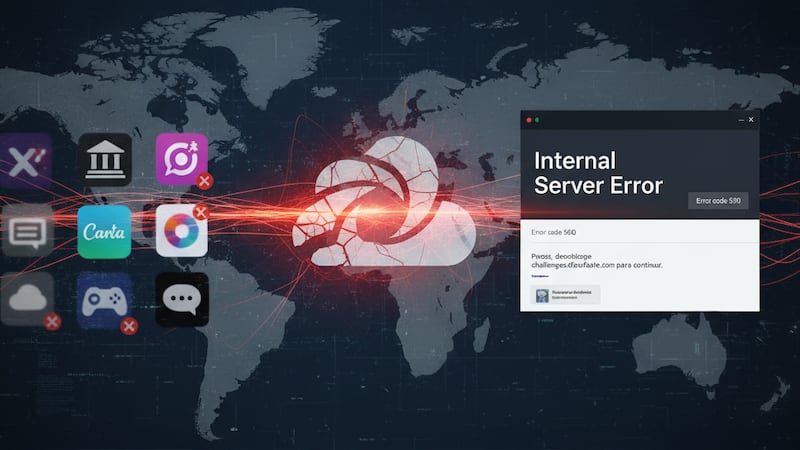¿Qué está pasando en internet? Error de Cloudflare tumba X, Canva, ChatGPT y mucho más