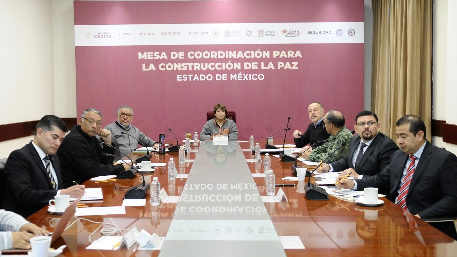 Mesa de Coordinación para Construcción de la Paz garantizan seguridad y tranquilidad en Edomex: Delfina Gómez