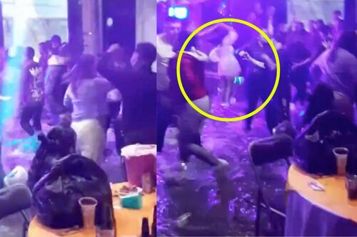 ¡Ni Tláloc los detuvo! Personas bailan sobre aguas negras ocasionadas por fuertes lluvias en Tlaxcala