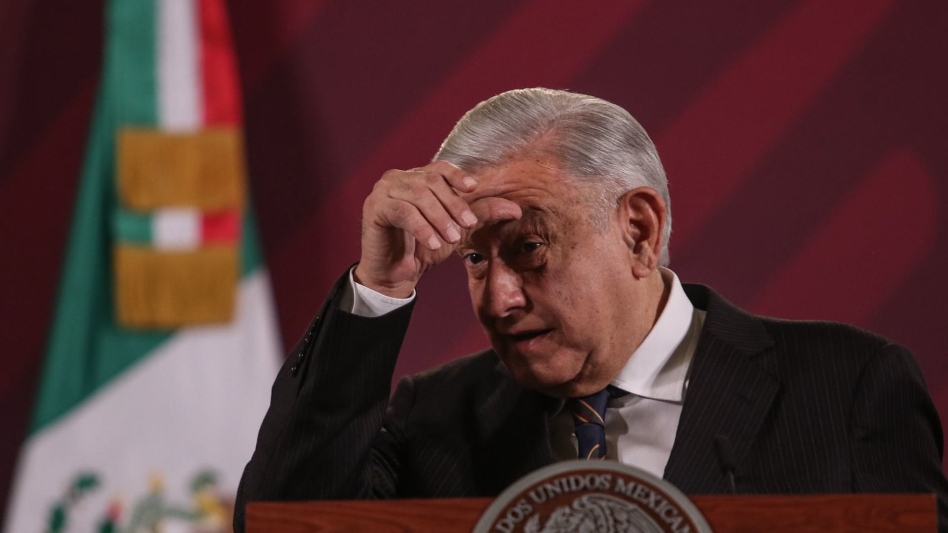 El mandatario impuso un nuevo récord con su conferencia mañanera de este lunes. (Cuartoscuro)