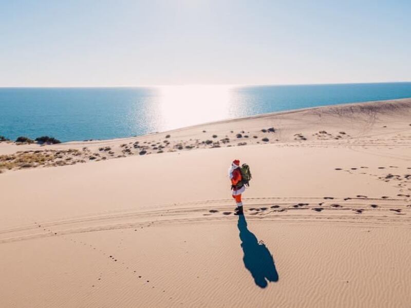 Santa Claus: recorre desierto de Sonora en Noche Buena