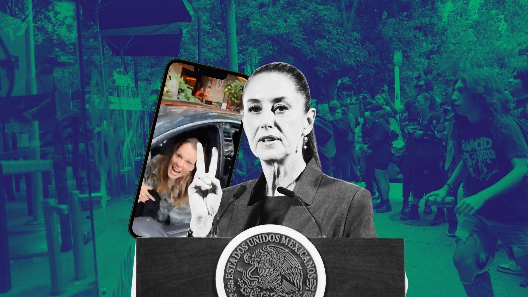 La presidenta tachó de deplorable ataque racista de mujer argentina a policía en la Condesa.