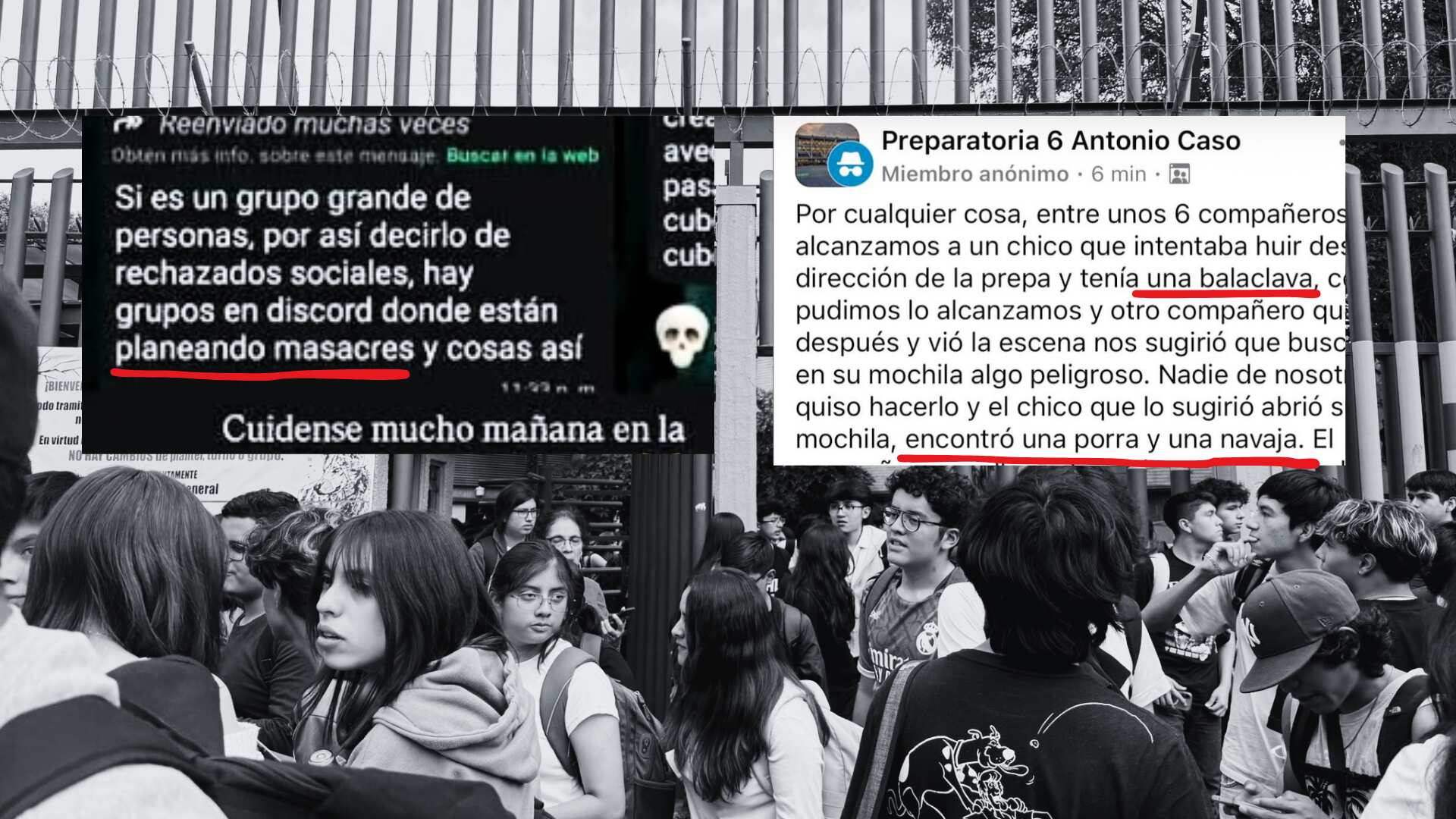 Comentarios filtrados de los supuestos ataques dentro de la UNAM