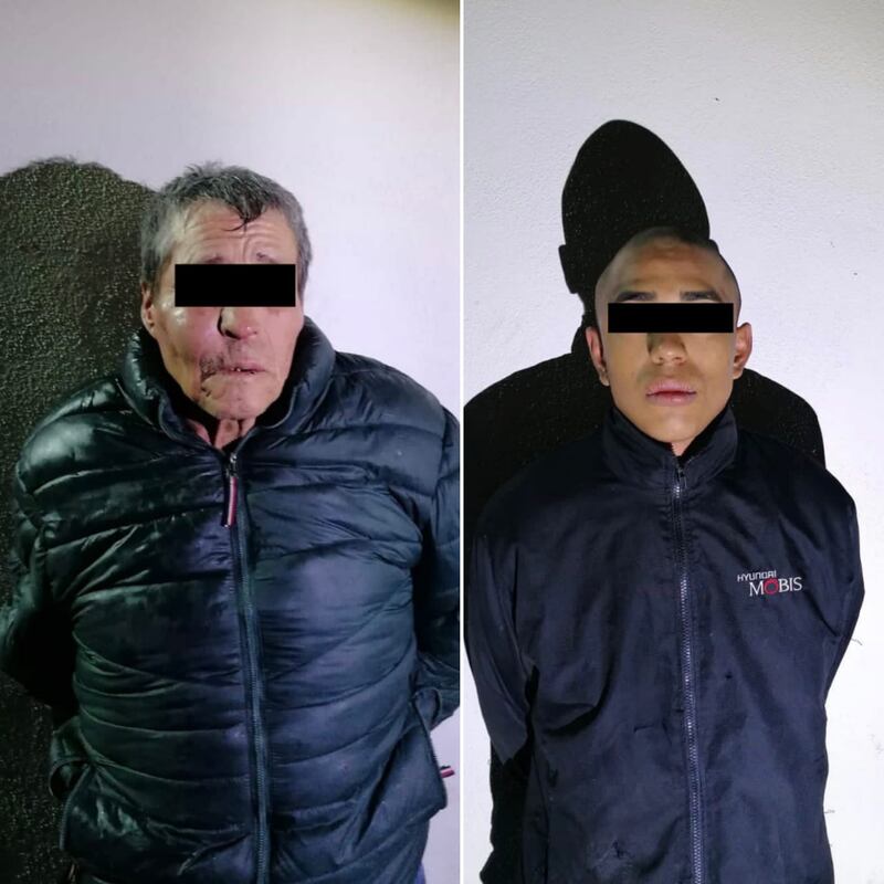 Bernabé, de 60 años y Óscar de 19 fueron detenidos en el operativo.