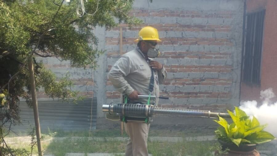 Trabajos de fumigación para prevenir dengue.