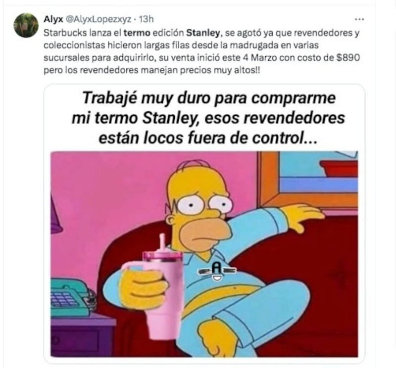 Memes del termo Stanley rosa de Starbucks