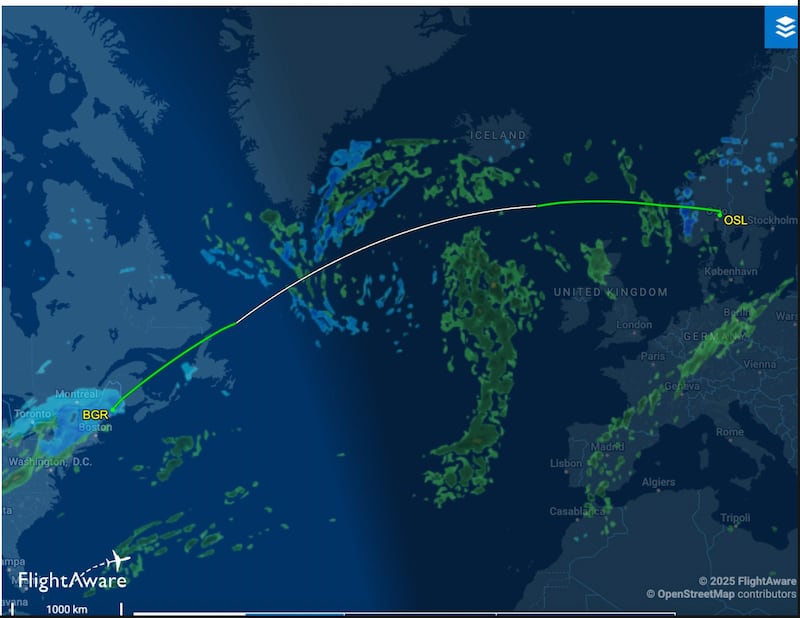 Ruta avión María Corina