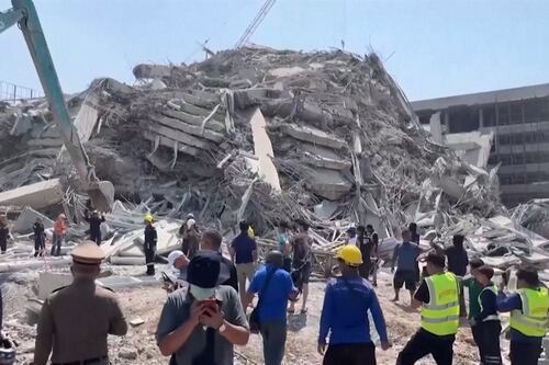 Terremoto de 7.7 grados impacta Birmania y Tailandia; hay muertos y edificios colapsados