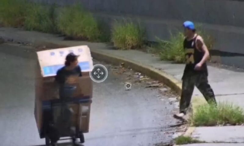 El presunto delincuente llevaba la mercancía apoyado por otro hombre que logró huir.