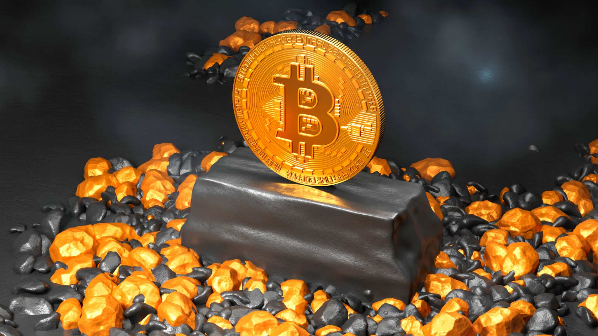 Símbolo del Bitcoin, la criptomoneda de mayor valor en el mundo.