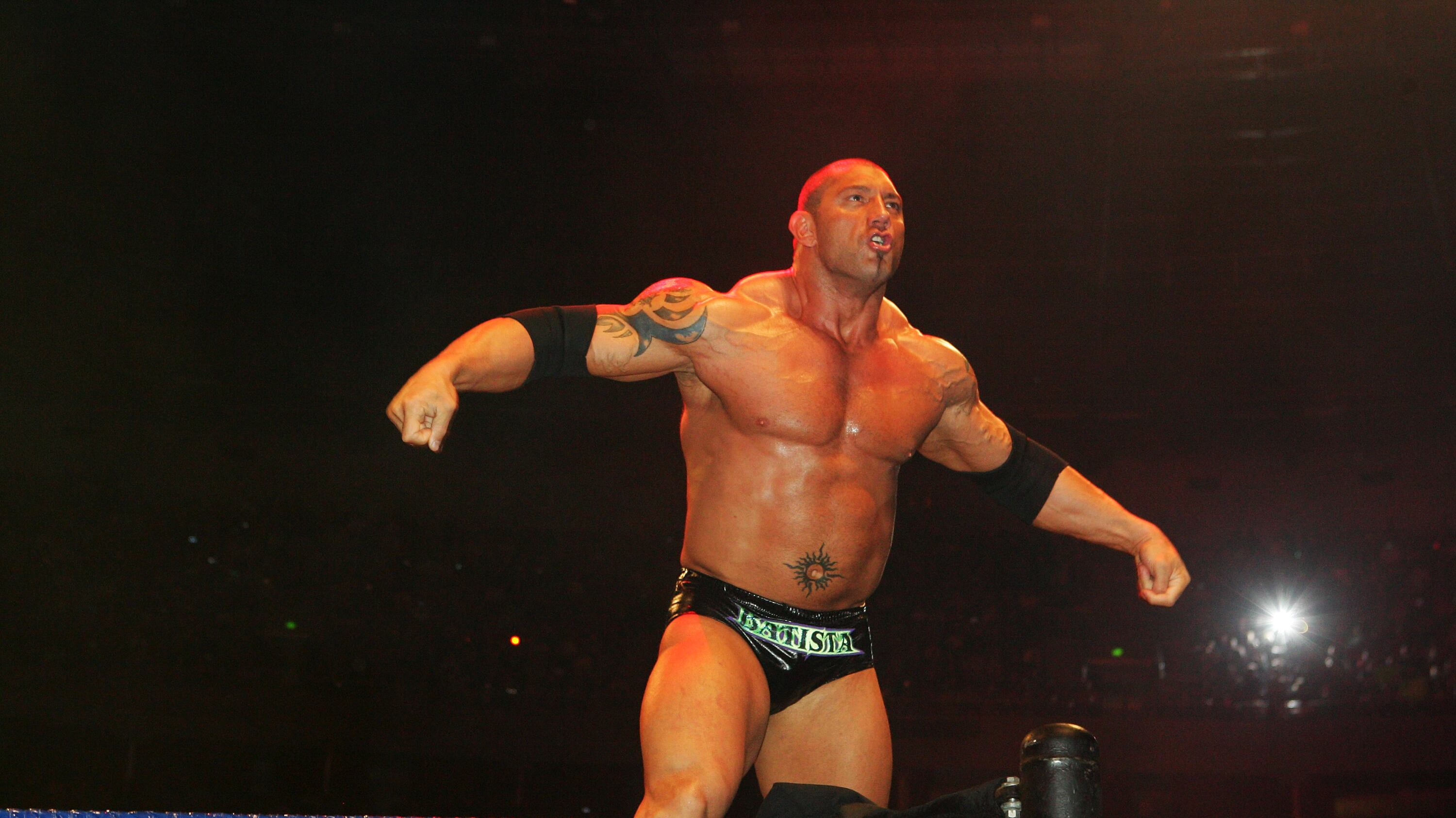 Batista durante el evento internacional de la WWE en Sidney 2008.