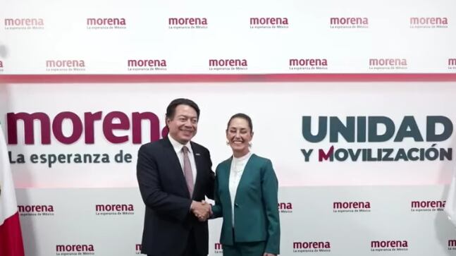 Claudia Sheinbaum y Mario Delgado.