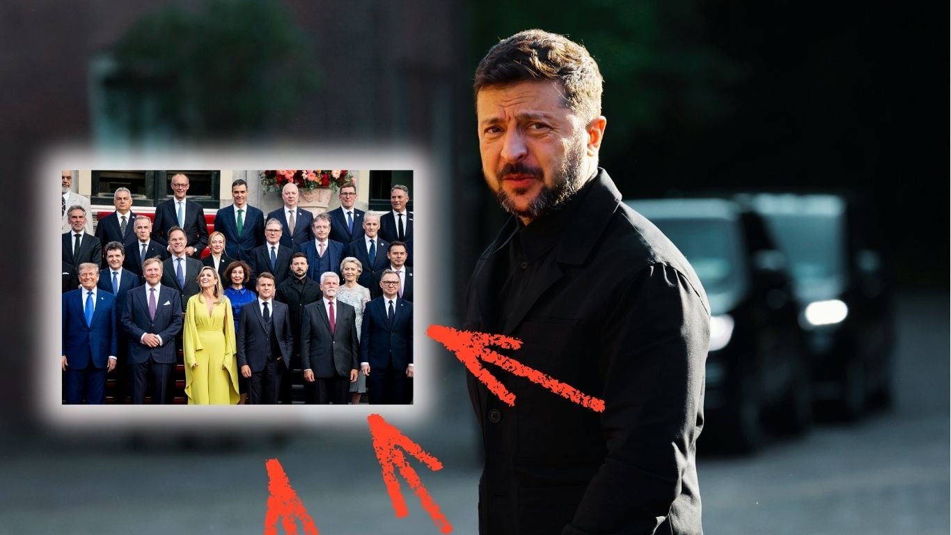 Zelenski aparece vestido de negro en la foto oficial de la OTAN