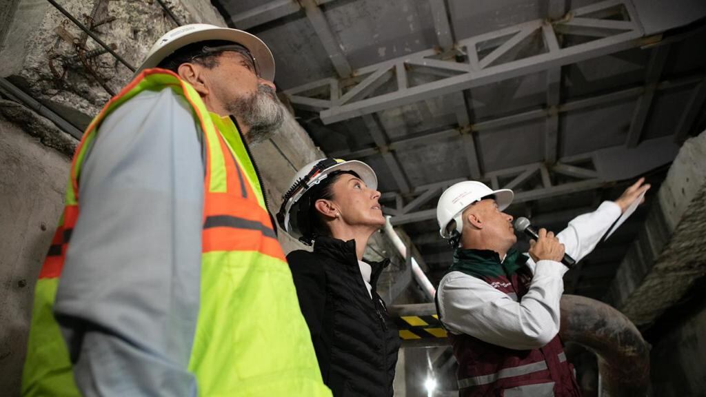 Recorrido de supervisión de obra de la rehabilitación de la Terminal 2 del AICM. Foto: GCDMX