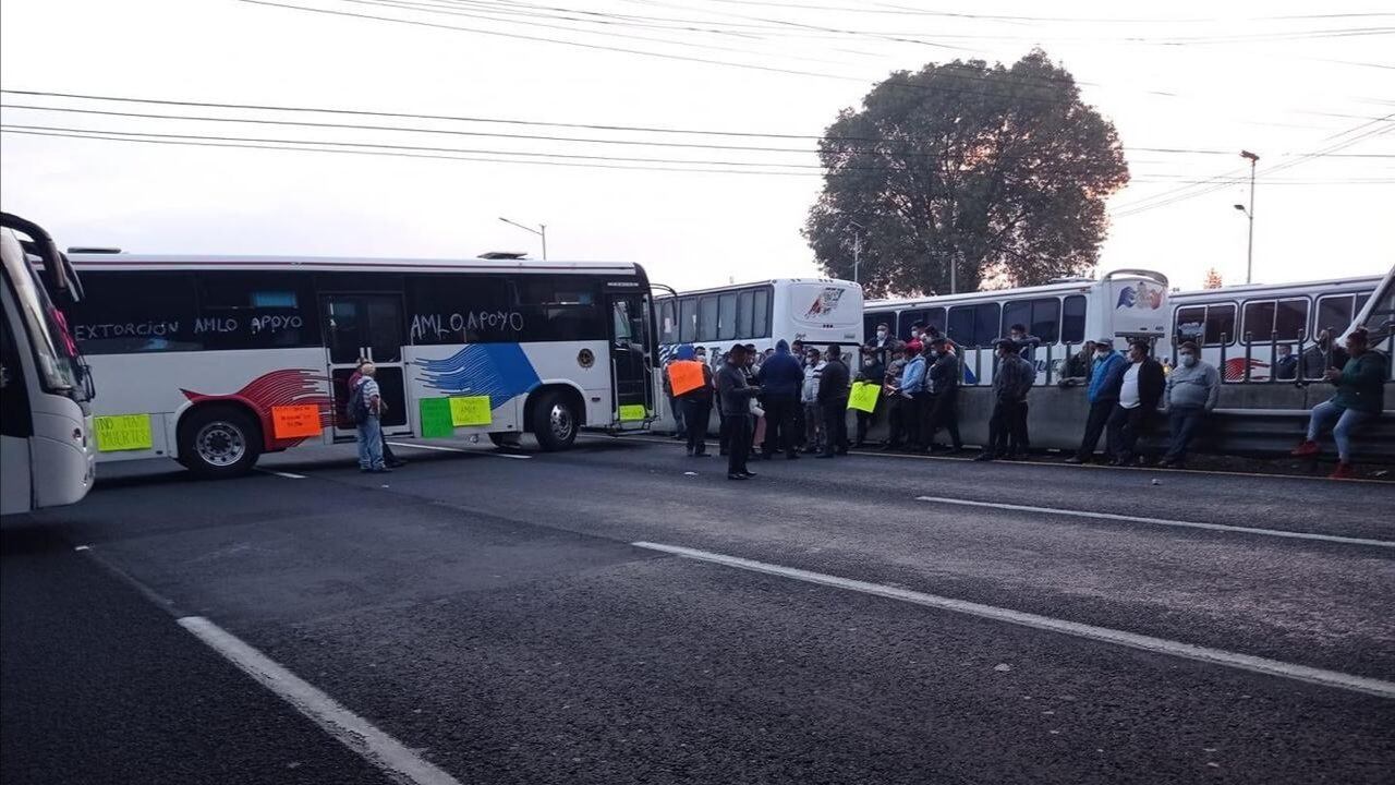 Bloqueo en autopista México-Pachuca