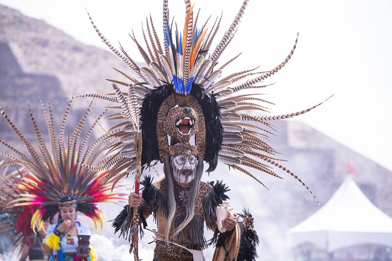 Así se vivió el encendido del fuego nuevo en Teotihuacán