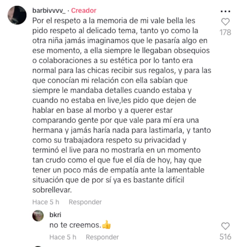 ¿Quién terminó el en vivo tras el asesinato de la tiktoker Valeria Márquez? Señalan a Erika