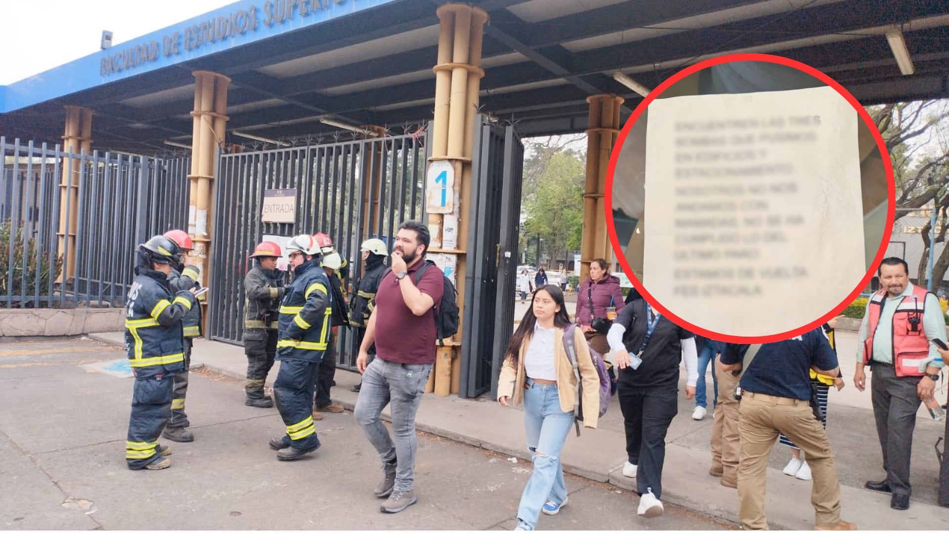 Hasta el momento no se ha confirmado la existencia de artefactos explosivos dentro del plantel.