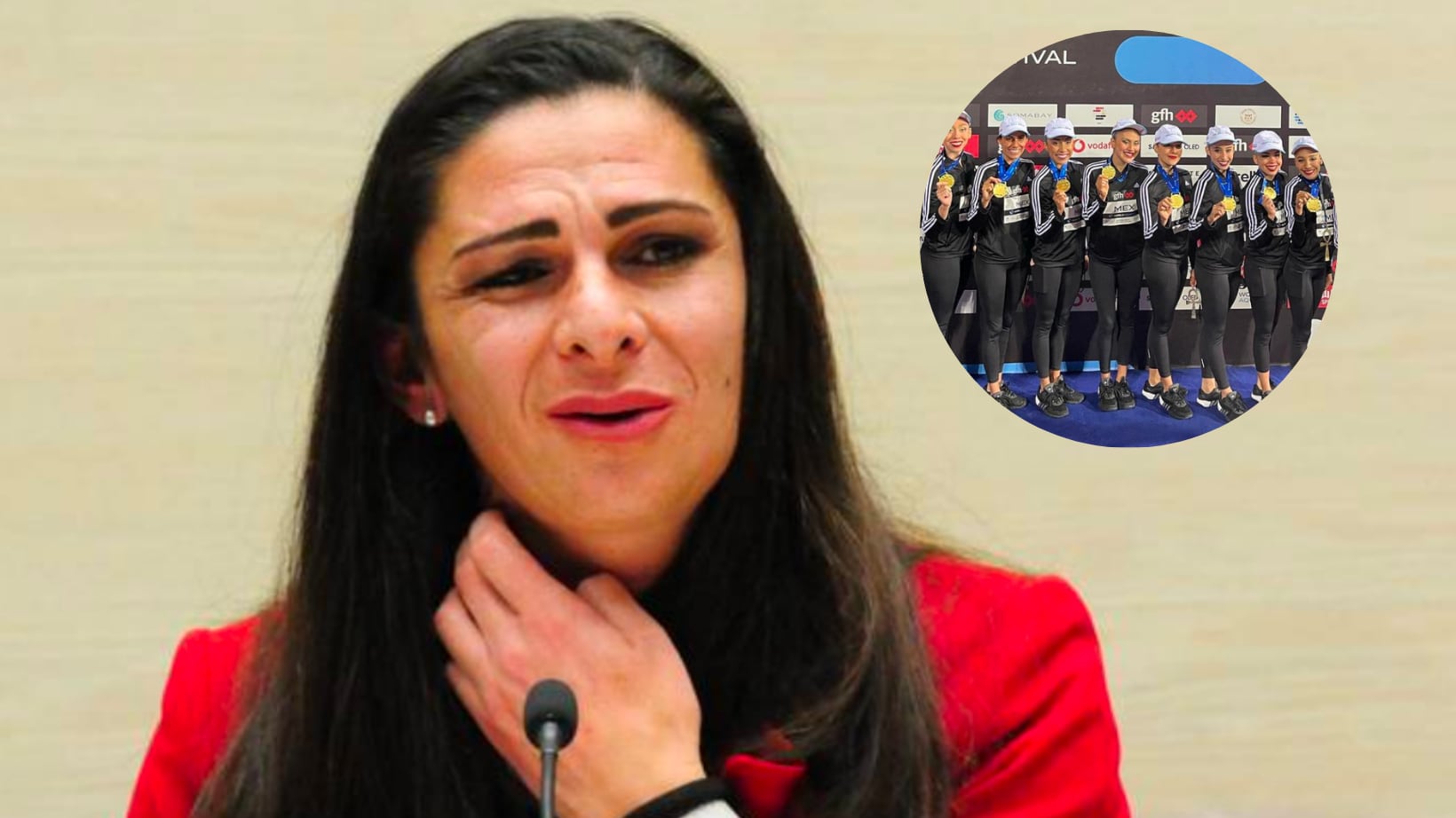 Ana Gabriela Guevara desmintió falta de apoyo al equipo de natación artística.