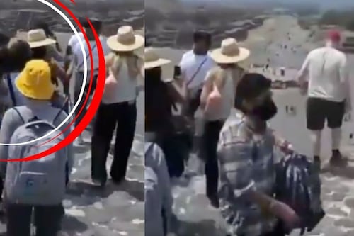 Difunden imágenes inéditas del ataque en Teotihuacán; así inició la agresión en la Pirámide de la Luna