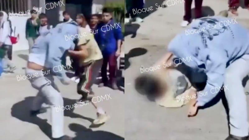 Pelea de adolescentes de secundaria