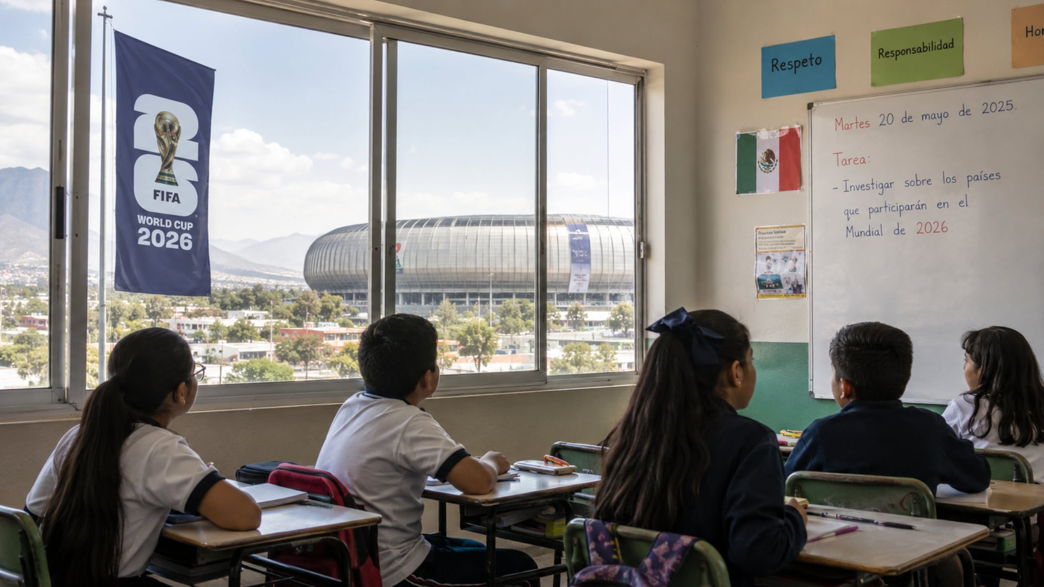Puente en escuelas por mundial