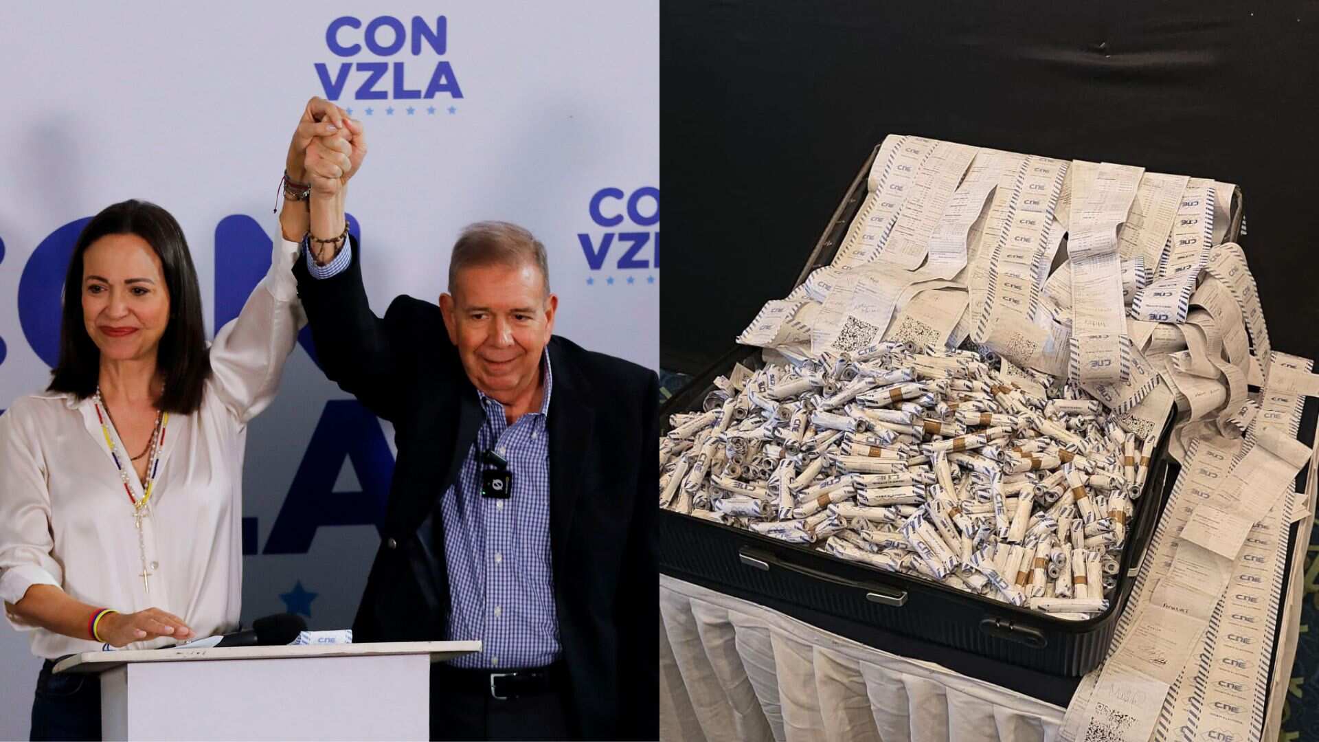 María Corina Machado y Edmundo González