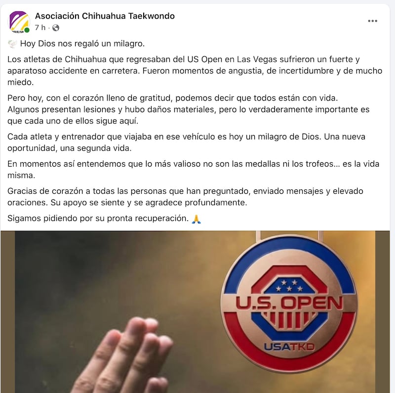 Accidente taekwondo.