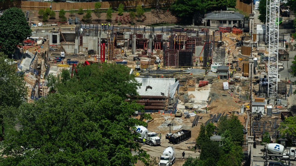Construcción en la Casa Blanca.