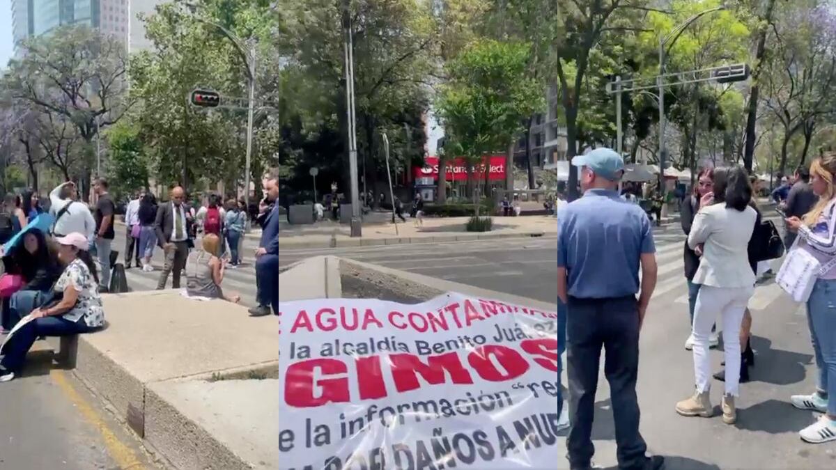 Cierran Paseo de la Reforma por desclasificación de caso de agua contaminada en Benito Juárez